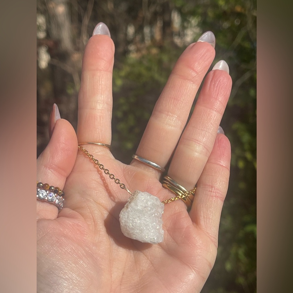 Geode Cluster Statement Necklace - image 3